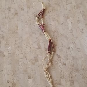 Vintage Macrame Beaded Plant/Pot Hanger